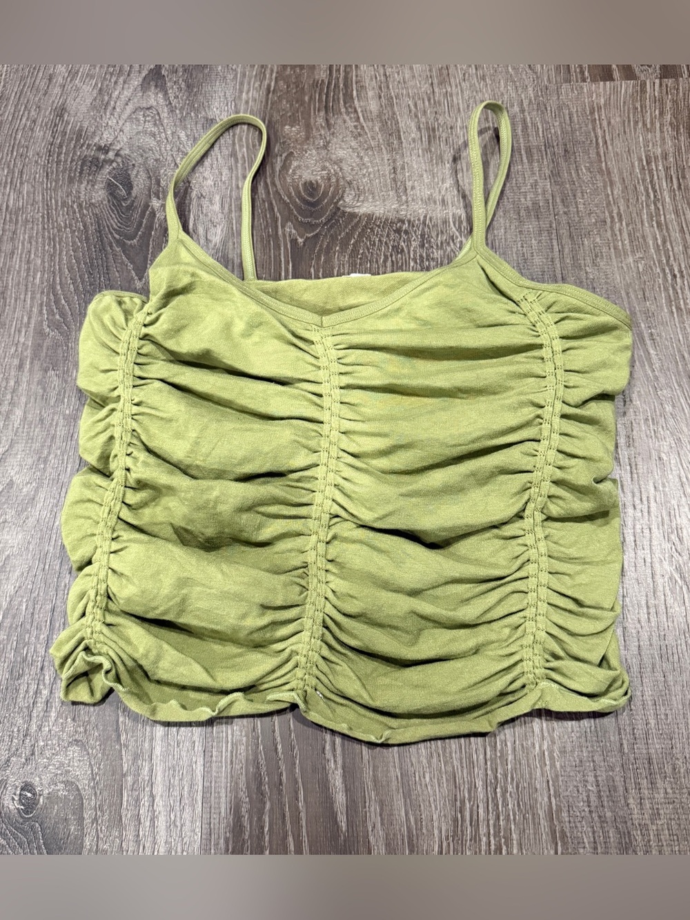 Fabletics Green Cropped Cami Tank Top